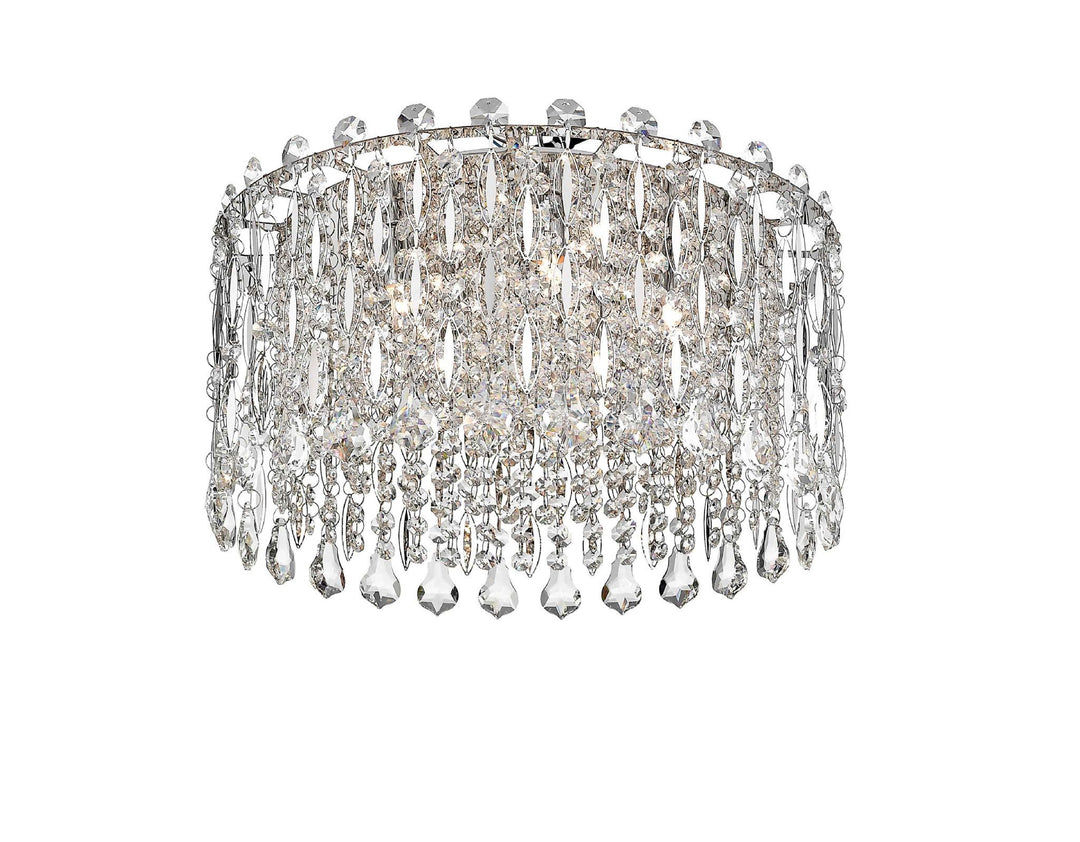 Impex CFH1924/05/ROU/PL/CH Alita 5 Light Flush Ceiling Light Chrome Crystal