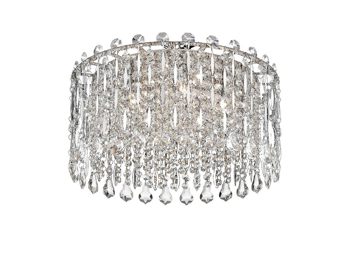 Impex CFH1924/05/ROU/PL/CH Alita 5 Light Flush Ceiling Light Chrome Crystal