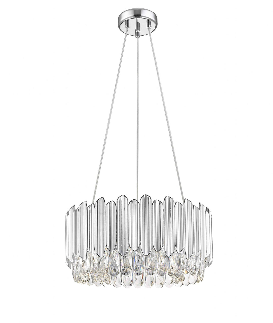 Impex CFH2103/05A/CH Grenada 5 Light Pendant Chrome Crystal