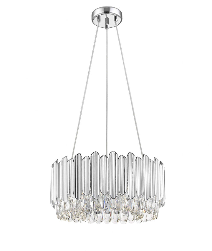 Impex CFH2103/05A/CH Grenada 5 Light Pendant Chrome Crystal