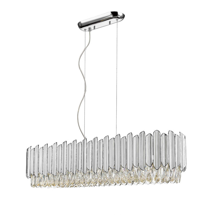Impex CFH2103/06/OBL/CH Grenada 6 Light Pendant Chrome Crystal