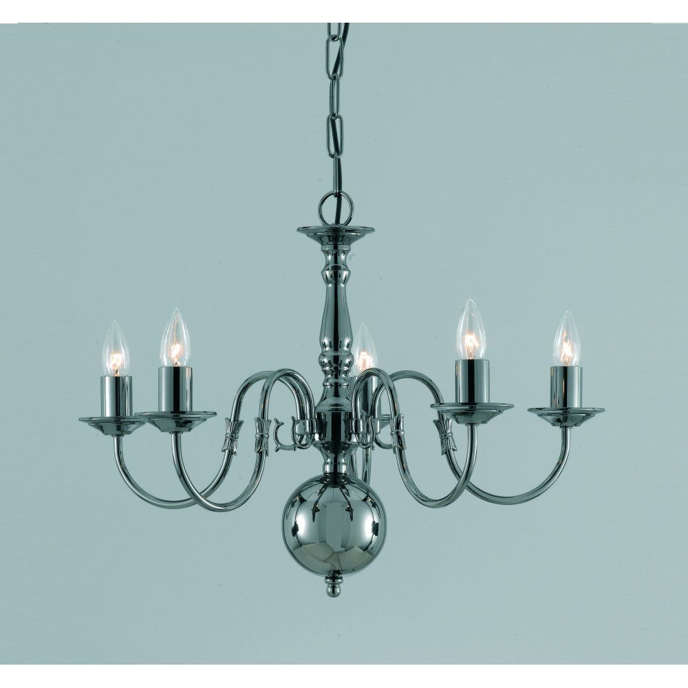 Impex BF00350/05/GM Flemish Chandelier Gun Metal