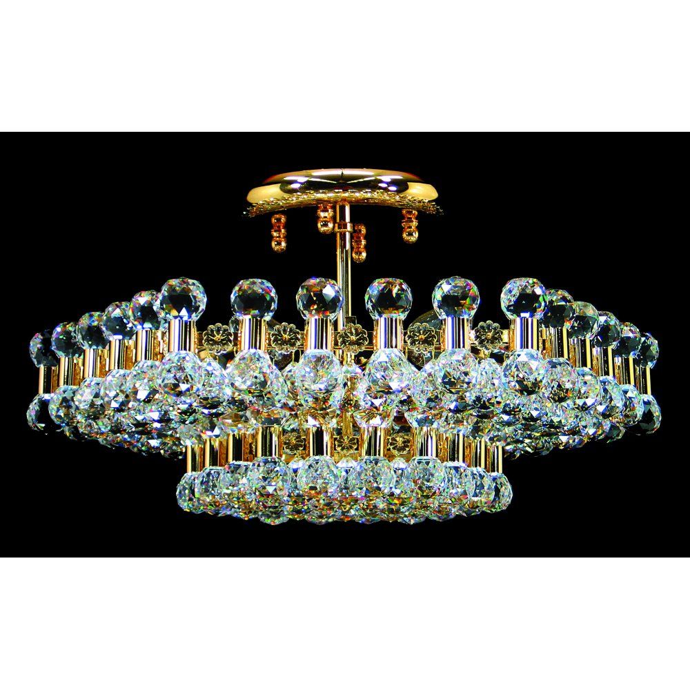 Impex CE01007/06/G Ancona Hex Crystal Balls Gold