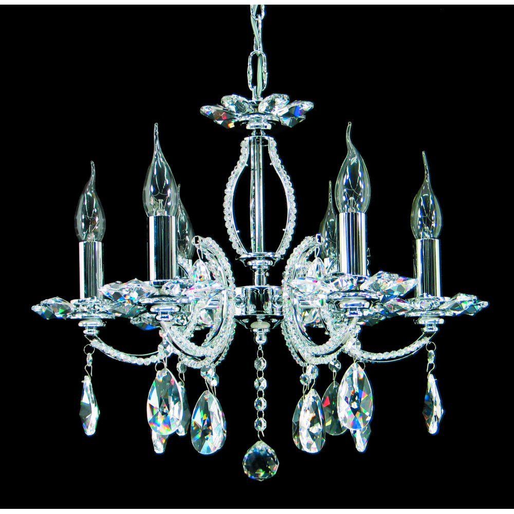 Impex CE07100/06/CH Rouen Lead Crystal Chrome
