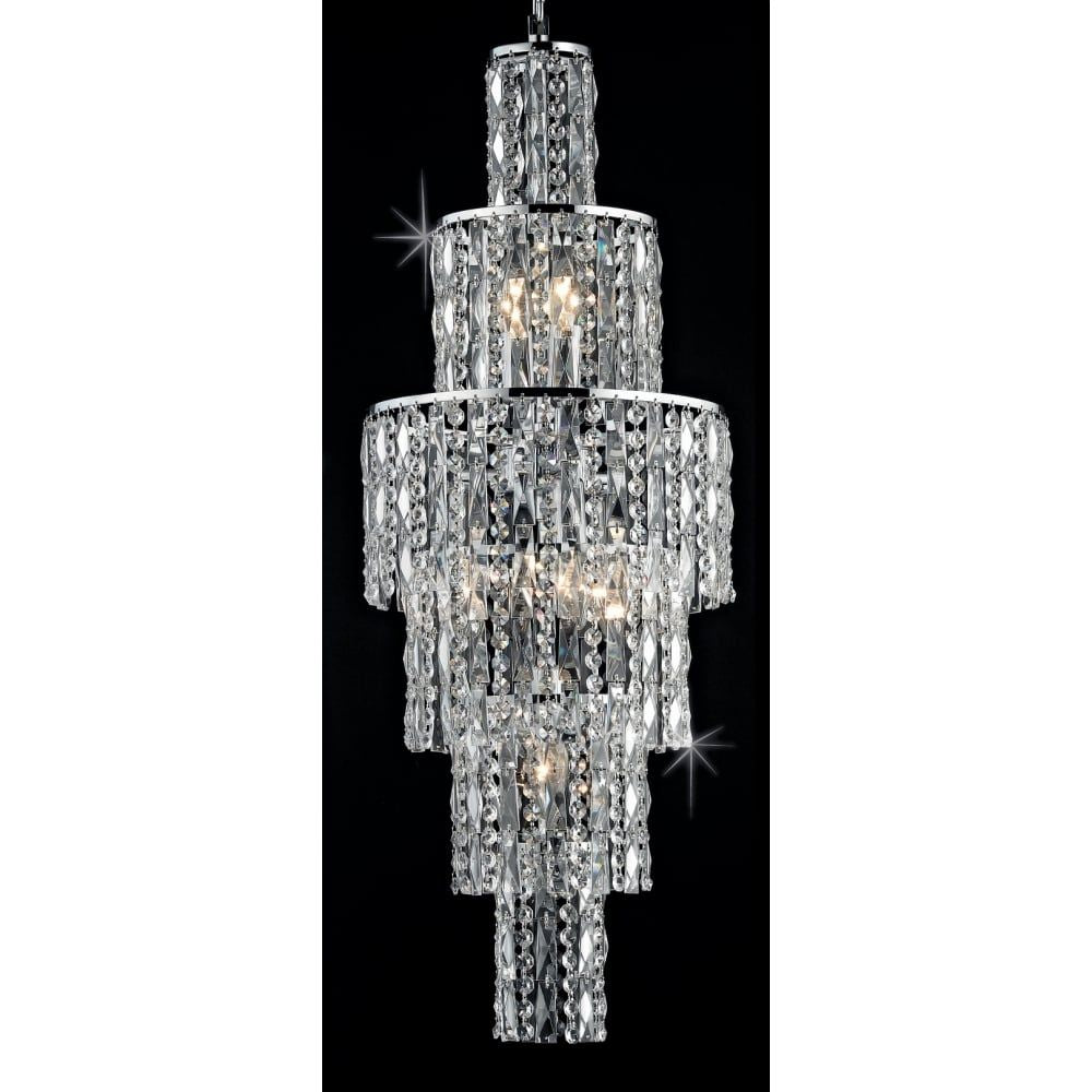 Impex CF03220/06/CH New York 6 Light Chrome Cascade
