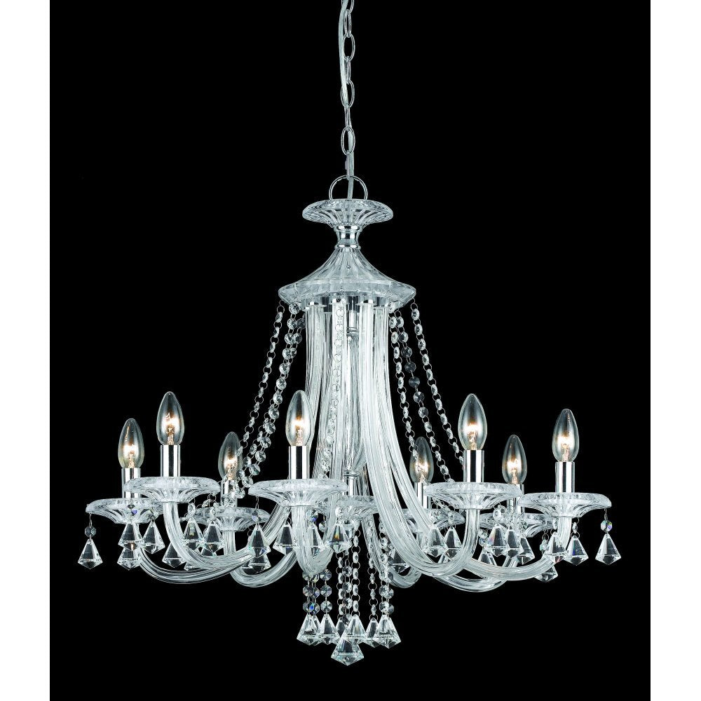 Impex CF112151/08/CH | Calgary Chrome Crystal Chandelier