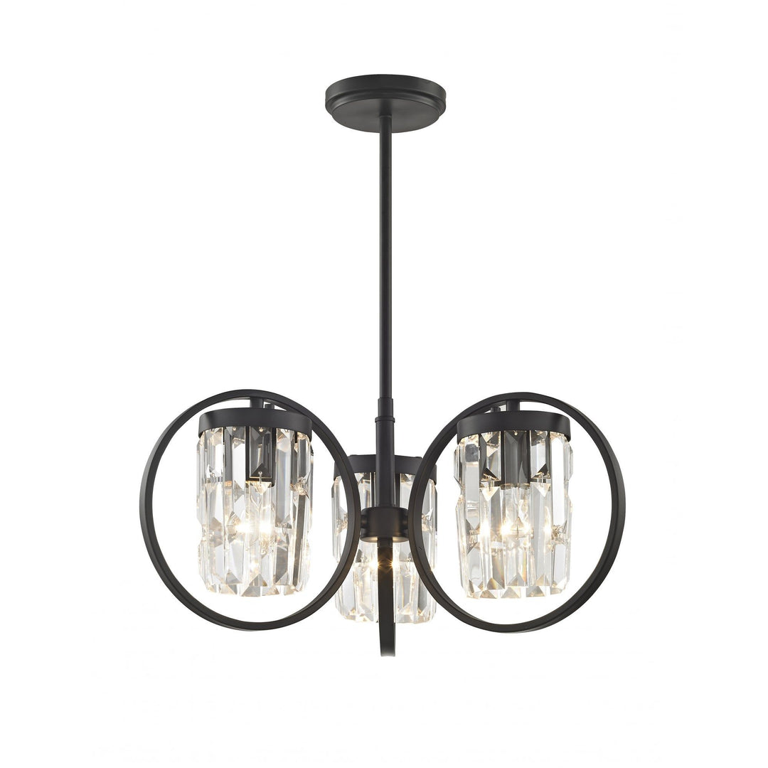 Impex CF1703/03/BLK Talin 3 Light Pendant Black