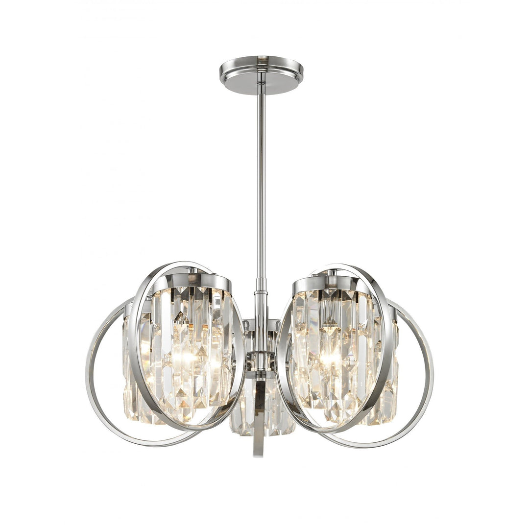 Impex CF1703/05/CH Talin 5 Light Pendant Chrome