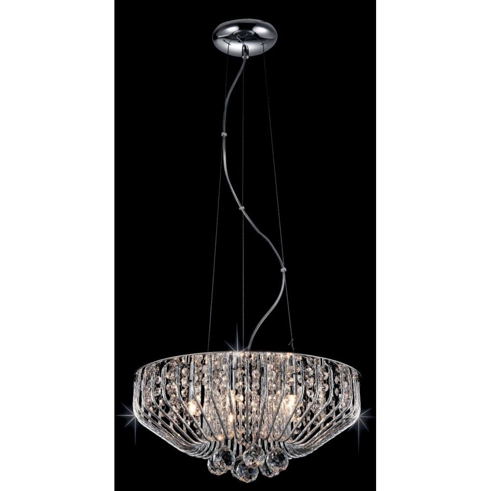 Impex CFH508052/05/CH Carlo 5 Light Crystal Chrome