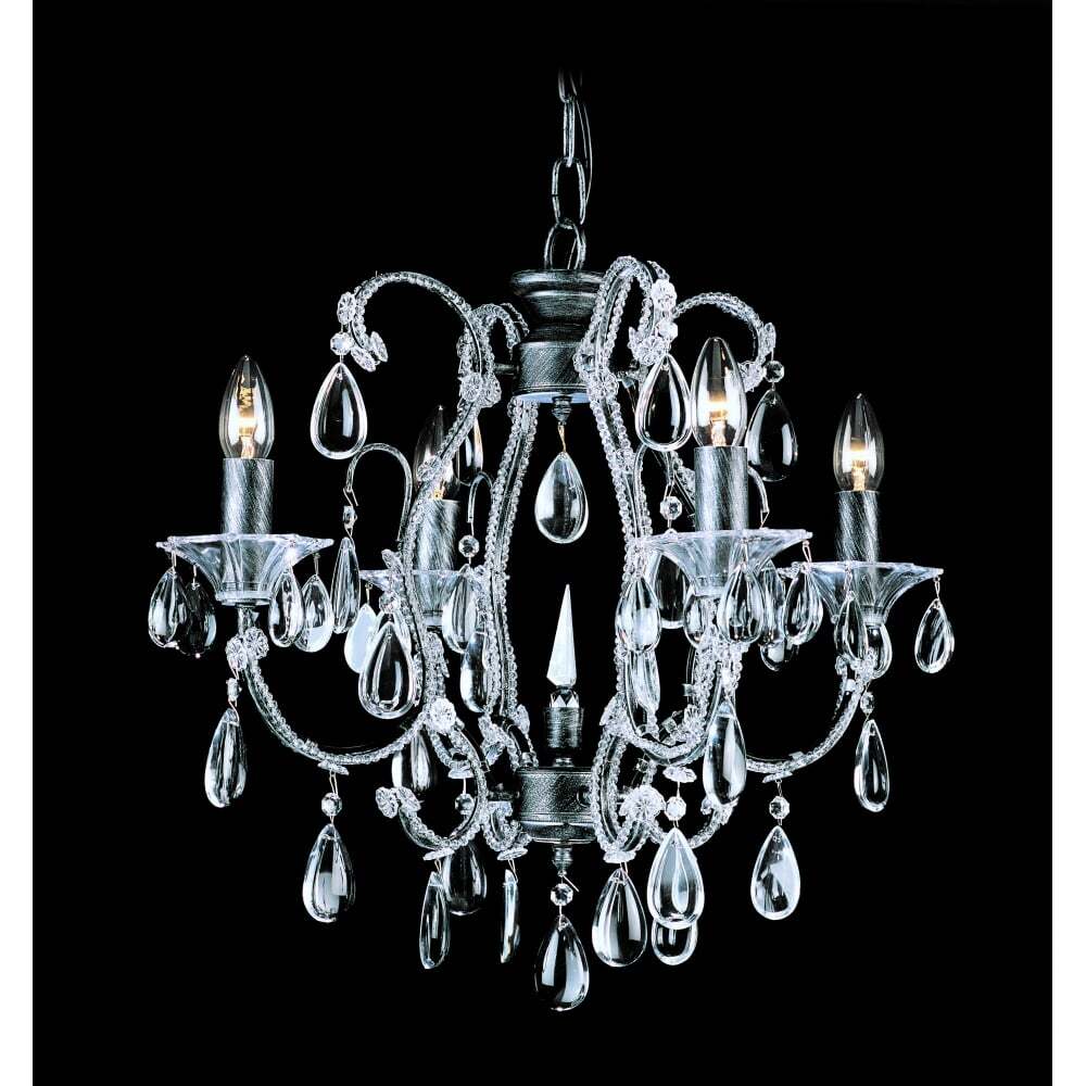 Impex CO03339/04/S Versailles Bead Silver Streak Chandelier