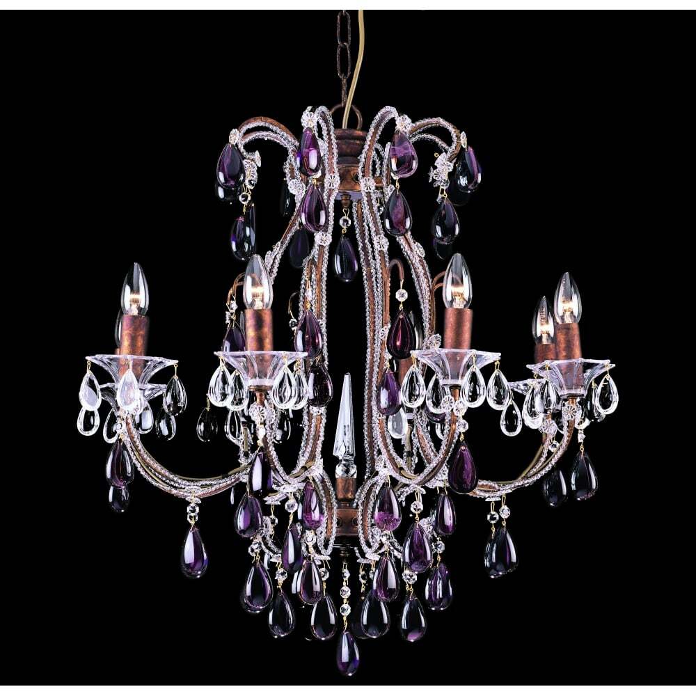 Impex CO03339/08/R Versailles Bead Rustic Bronze Chandelier