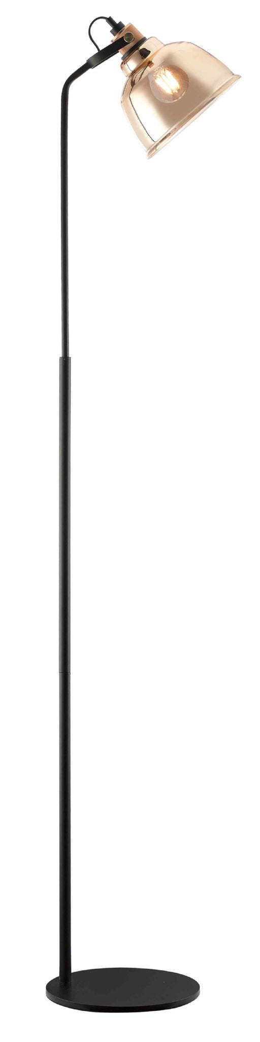 Impex PG1810/01/FL/G/BLK Ava 1 Light Floor Lamp Gold