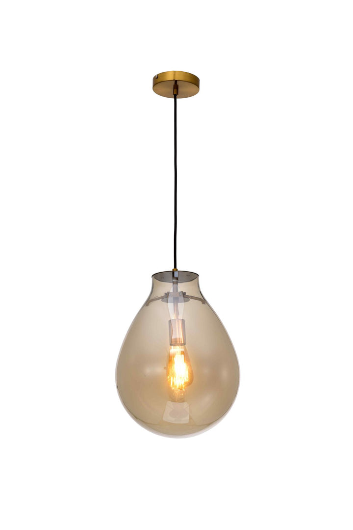 Impex PG2004/01/S/CHA Rio 1 Light Small Pendant Champagne Crystal