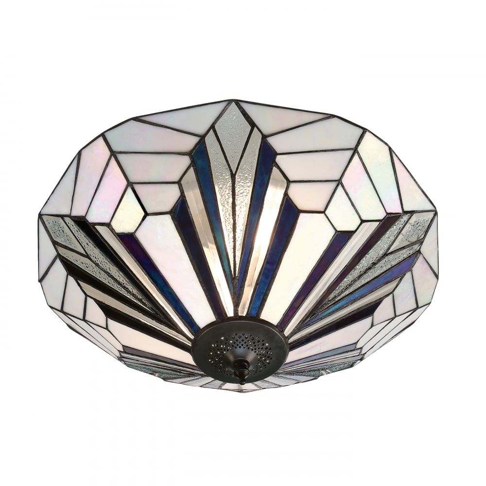 Interiors 1900 63935 Astoria Tiffany Large 2 Light Flush
