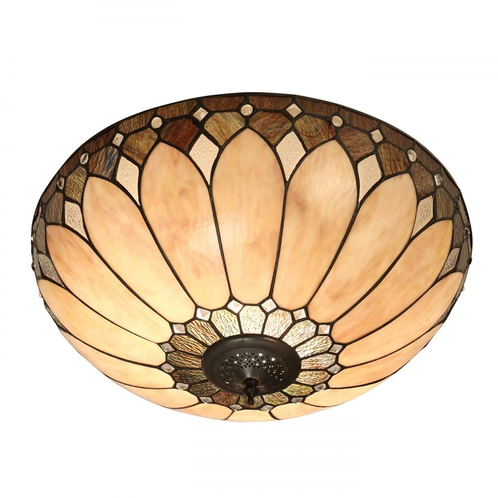 Interiors 1900 63973 Brooklyn Tiffany Large 2 Light Flush