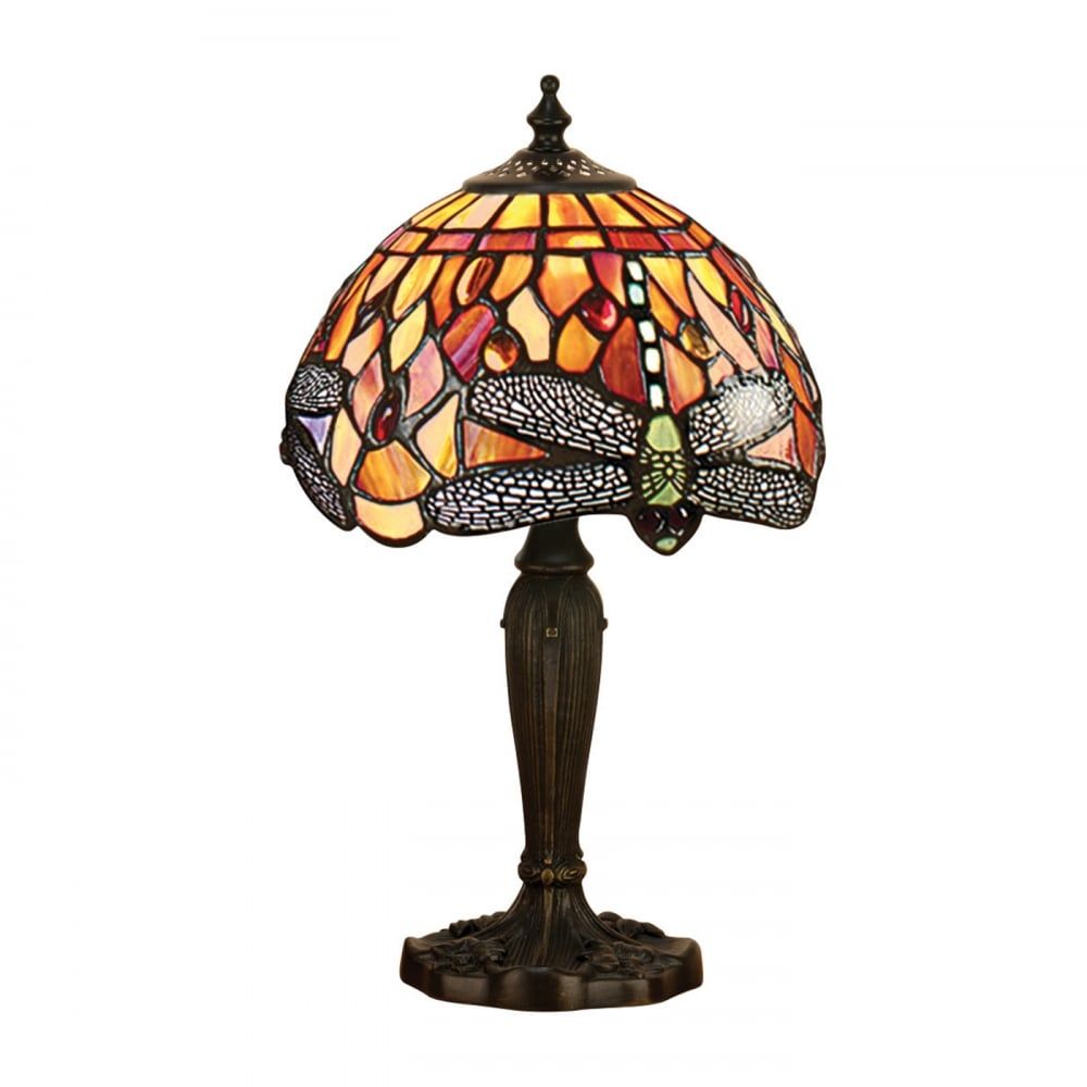 Interiors 1900 64091 Dragonfly Flame Tiffany Intermediate Table Lamp