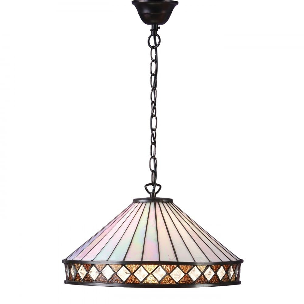 Interiors 1900 64147 Fargo Tiffany Large 1 Light Pendant