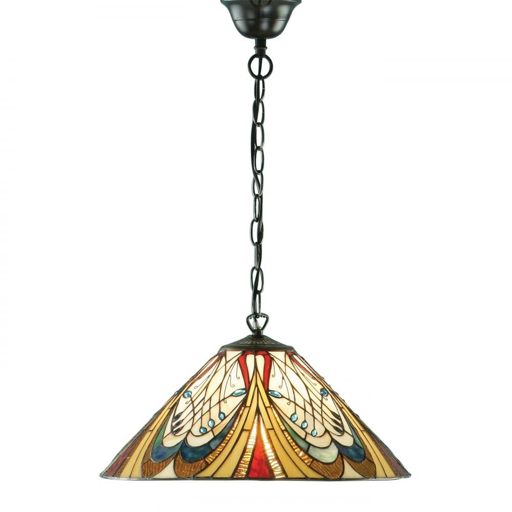 Interiors 1900 64162 Hector Tiffany Medium 1 Light Pendant
