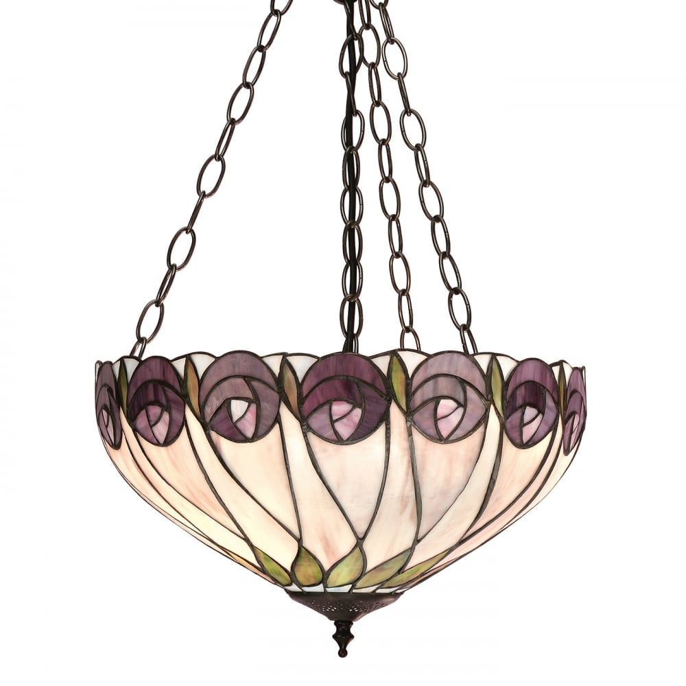 Interiors 1900 64175 Hutchinson Tiffany Medium Inverted 3 Light Pendant