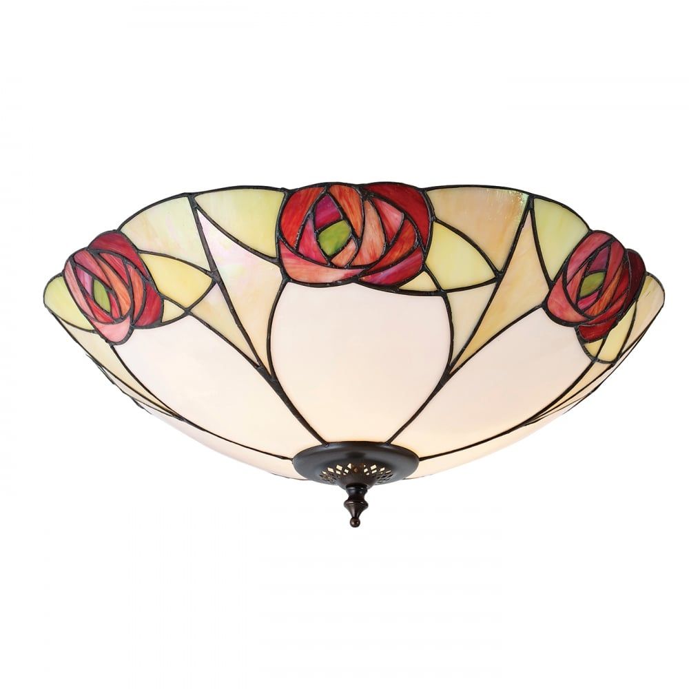 Interiors 1900 64182 Ingram Tiffany Large 2 Light Flush