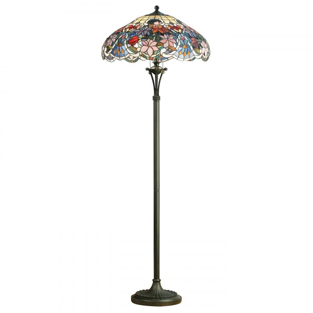 Interiors 1900 64323 Sullivan Floor Lamp Tiffany Style Glass Bronze