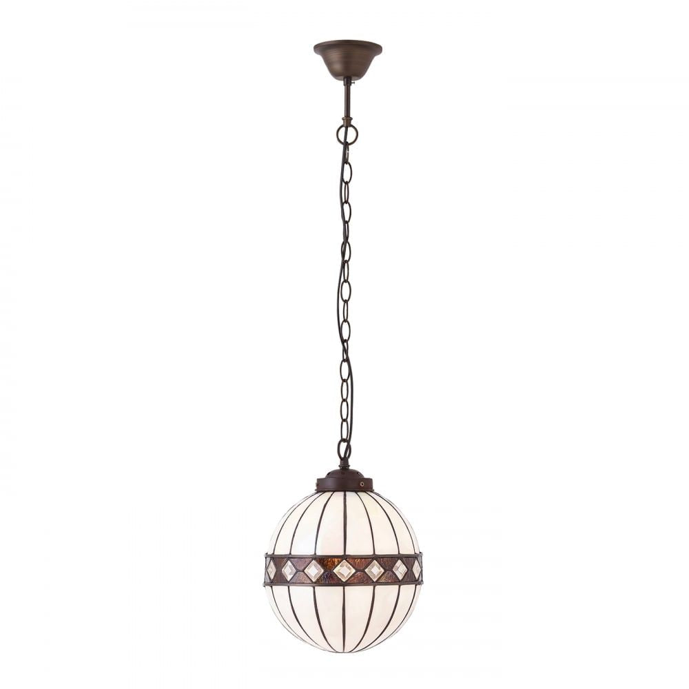 Interiors 1900 67044 Fargo Tiffany Small Globe 1 Light Pendant