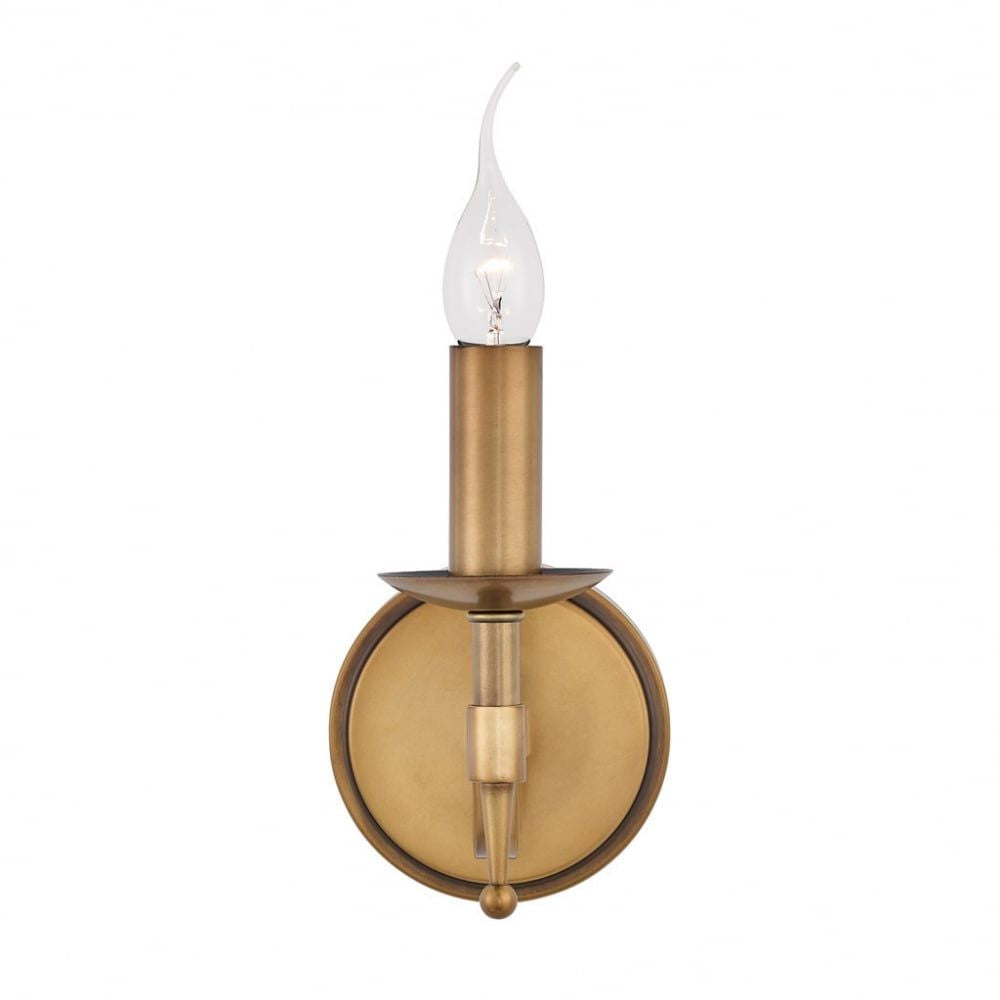 Interiors 1900 CA1W1B Stanford Single Wall Light Antique Brass