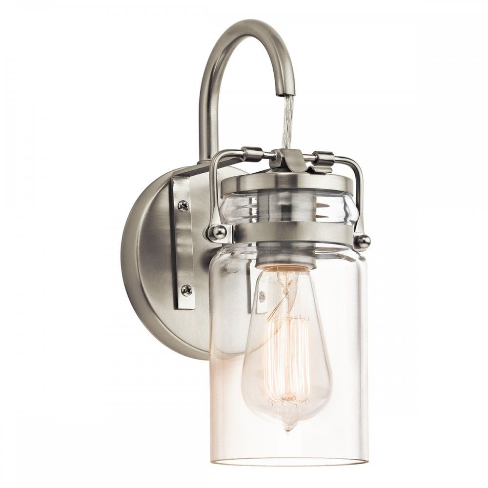 Kichler KL/BRINLEY1 NI Brinley 1 Light Wall Light Brushed Nickel