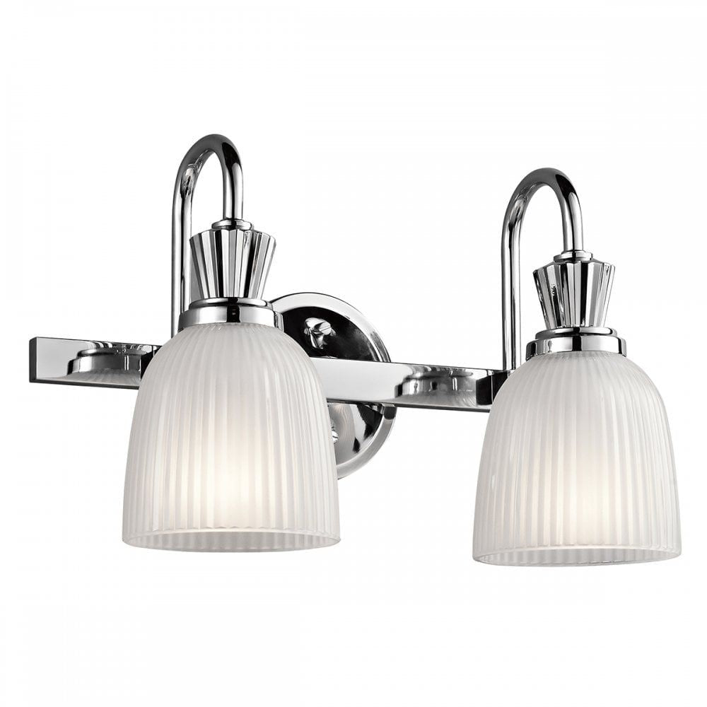 Kichler KL/CORA2 BATH Cora 2 Light Bathroom Wall Light Polished Chrome