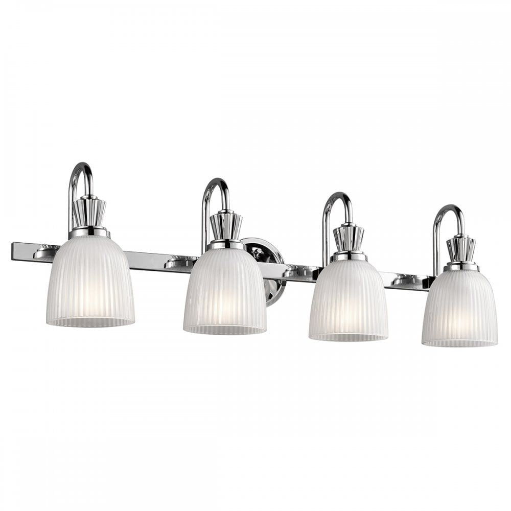 Kichler KL/CORA4 BATH Cora 4 Light Bathroom Wall Light Polished Chrome