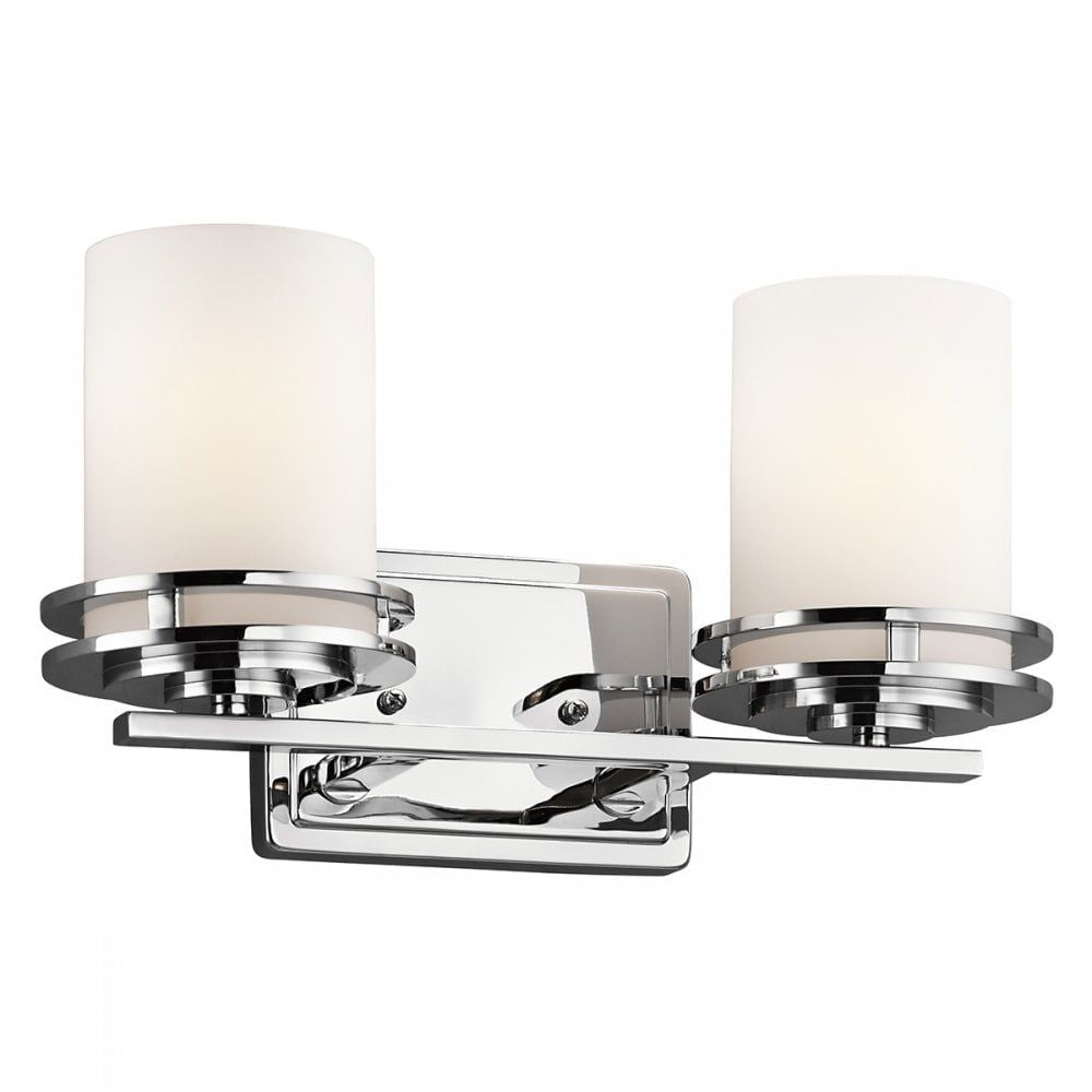 Kichler KL/HENDRIK2 BATH Hendrik 2 Light Bathroom Wall Light Polished Chrome