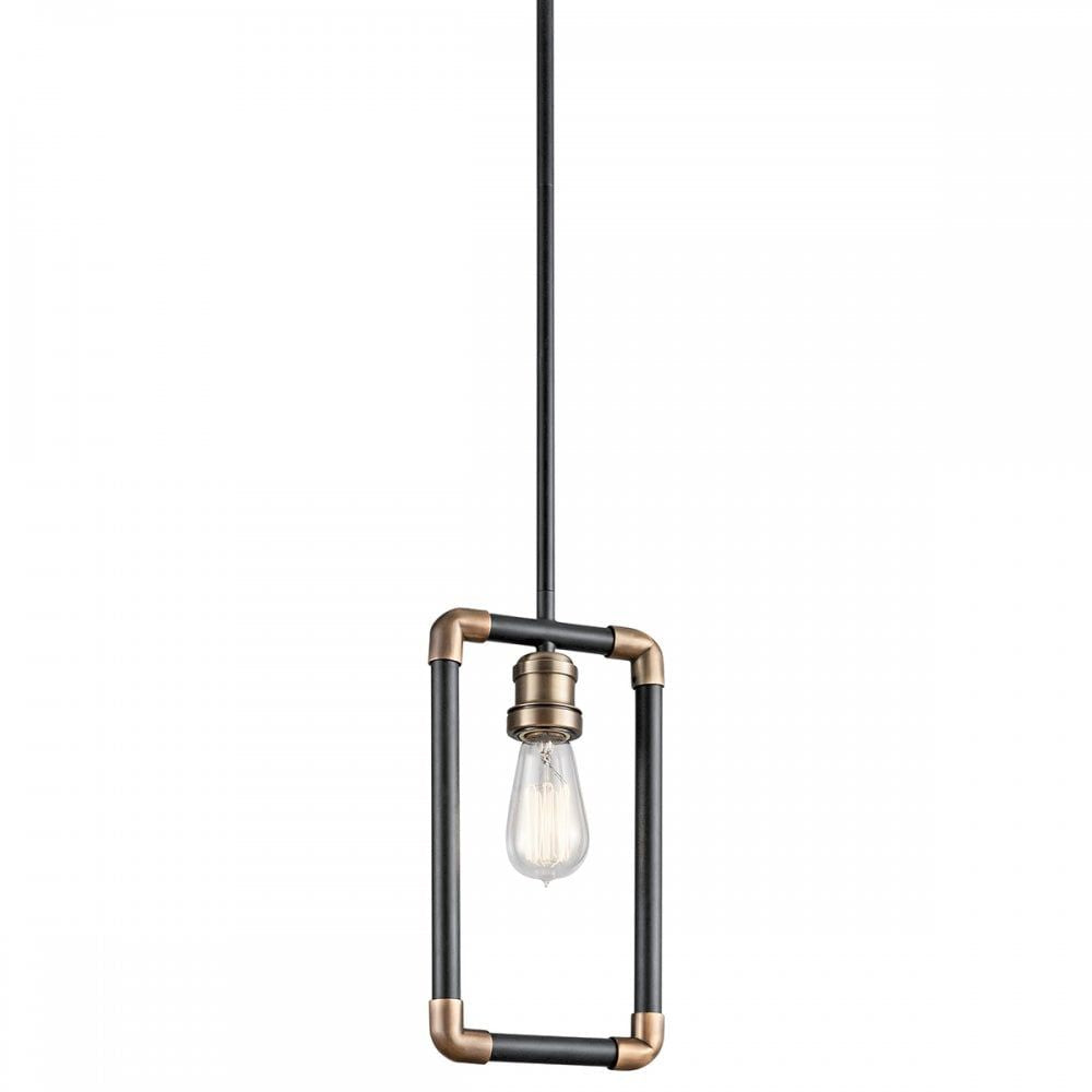 Kichler KL/IMAHN/MP Imahn Mini Pendant Black And Natural Brass