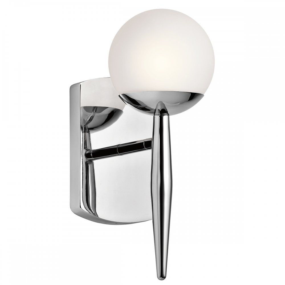 Kichler KL/JASPER1 BATH Jasper 1 Light Bathroom Wall Light Polished Chrome