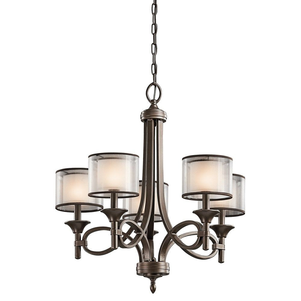 Kichler KL/LACEY5 MB Lacey 5 Light Chandelier Mission Bronze