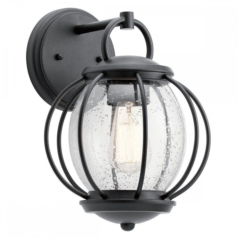 Kichler KL/VANDALIA2/S Vandalia 1 Light Wall Lantern Textured Black