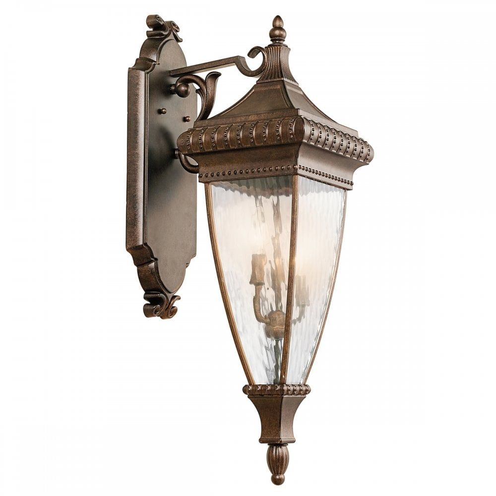 Kichler KL/VENETIAN2/L Venetian Rain Large Wall Lantern Brushed Bronze