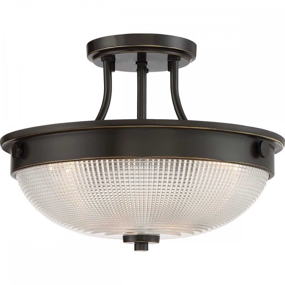 Quoizel QZ/MANTLE/SF PN Mantle 2 Light Semi-flush