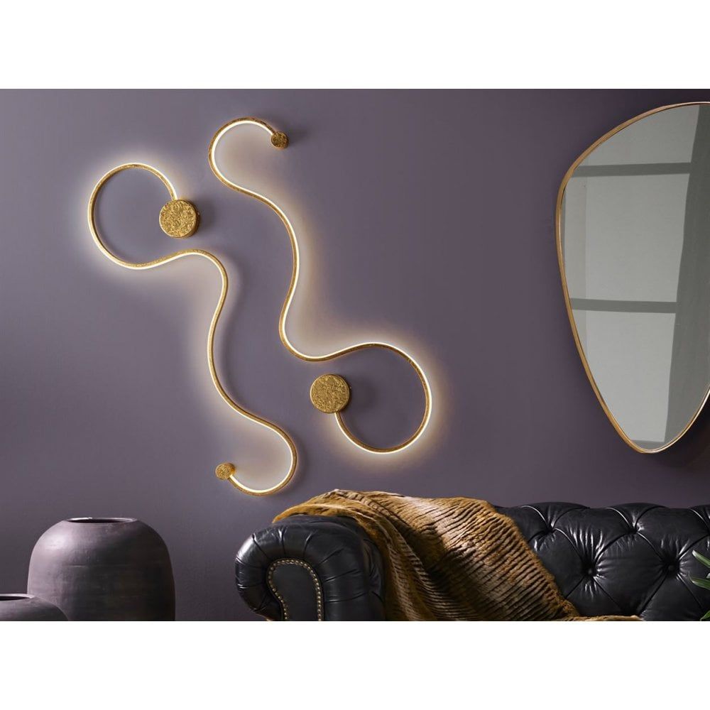Schuller 227032 Grafos LED Wall Light Gold