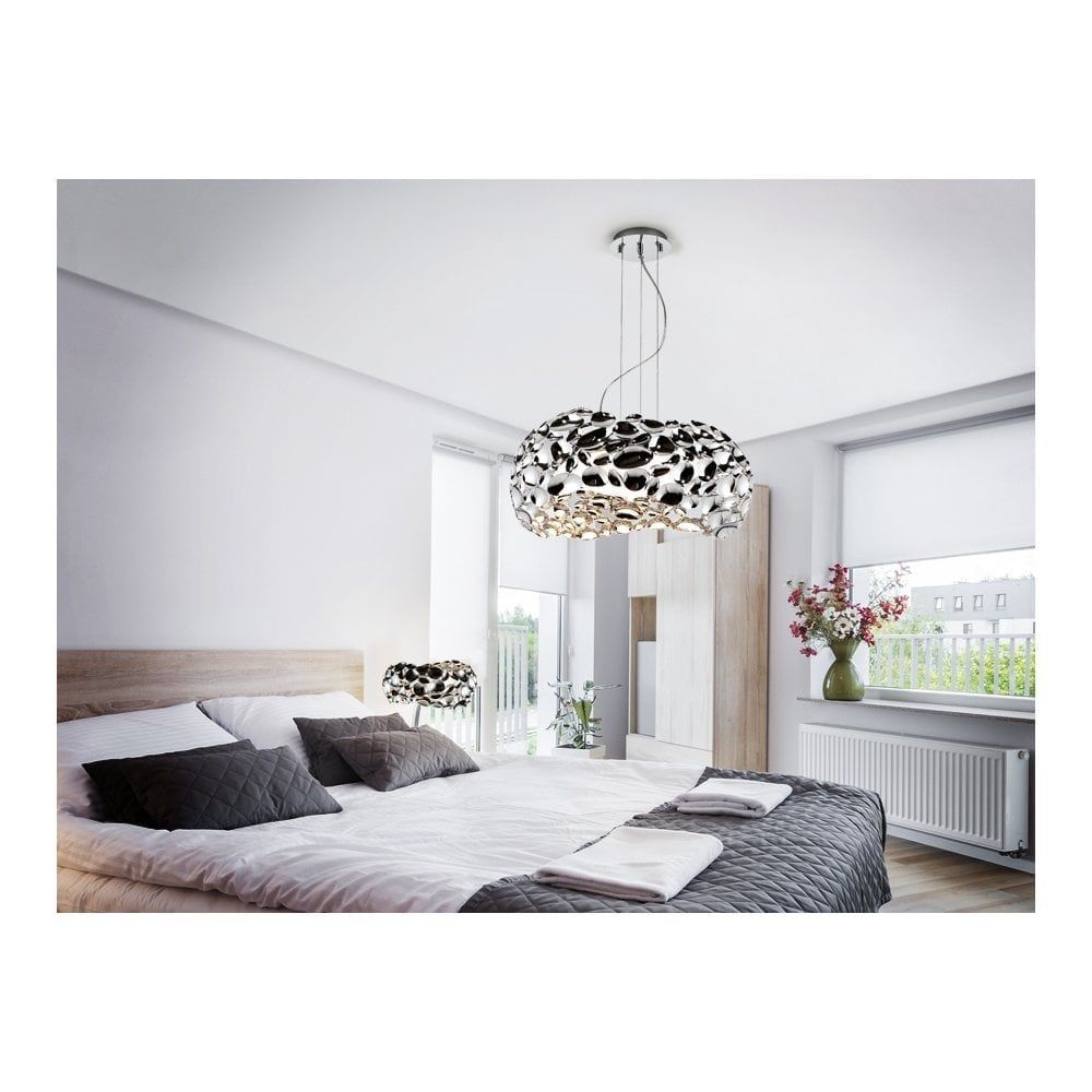 Schuller 266284 Narisa 5 Light Pendant Chrome Opal