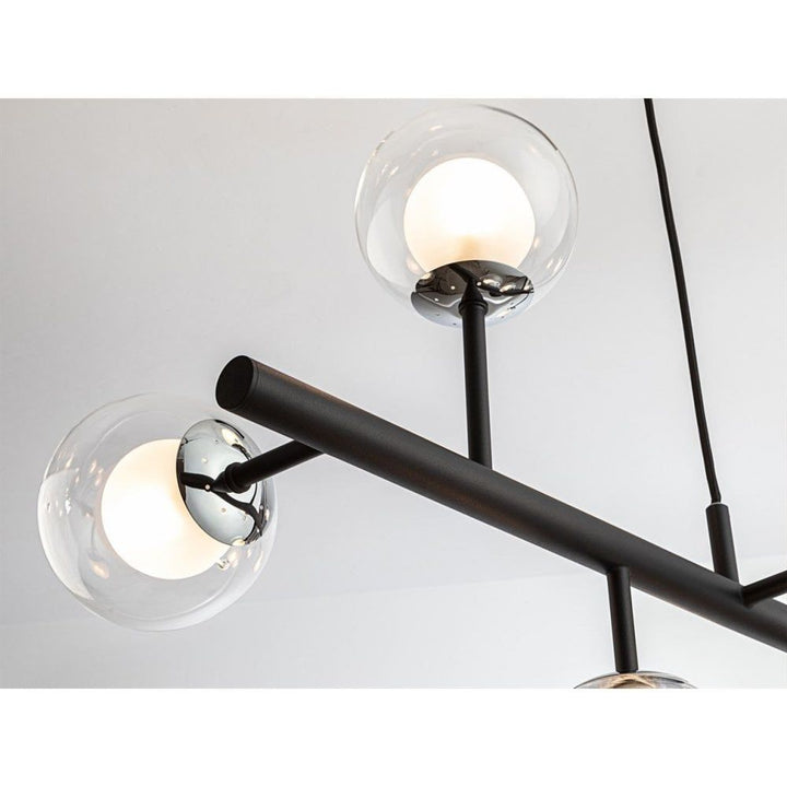 Schuller 345509 Altais 9 Light Pendant Light Black
