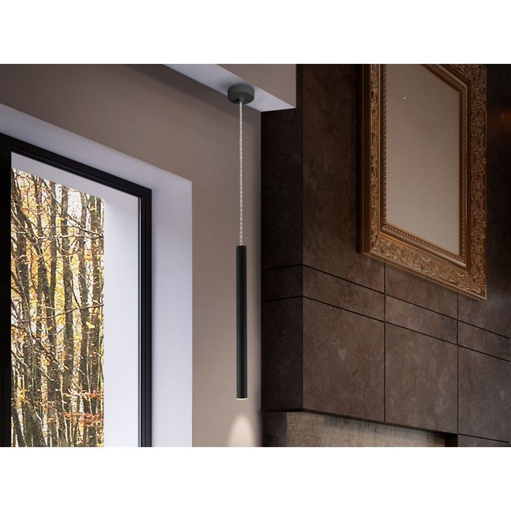 Schuller 373067 Varas LED Pendant Light Black