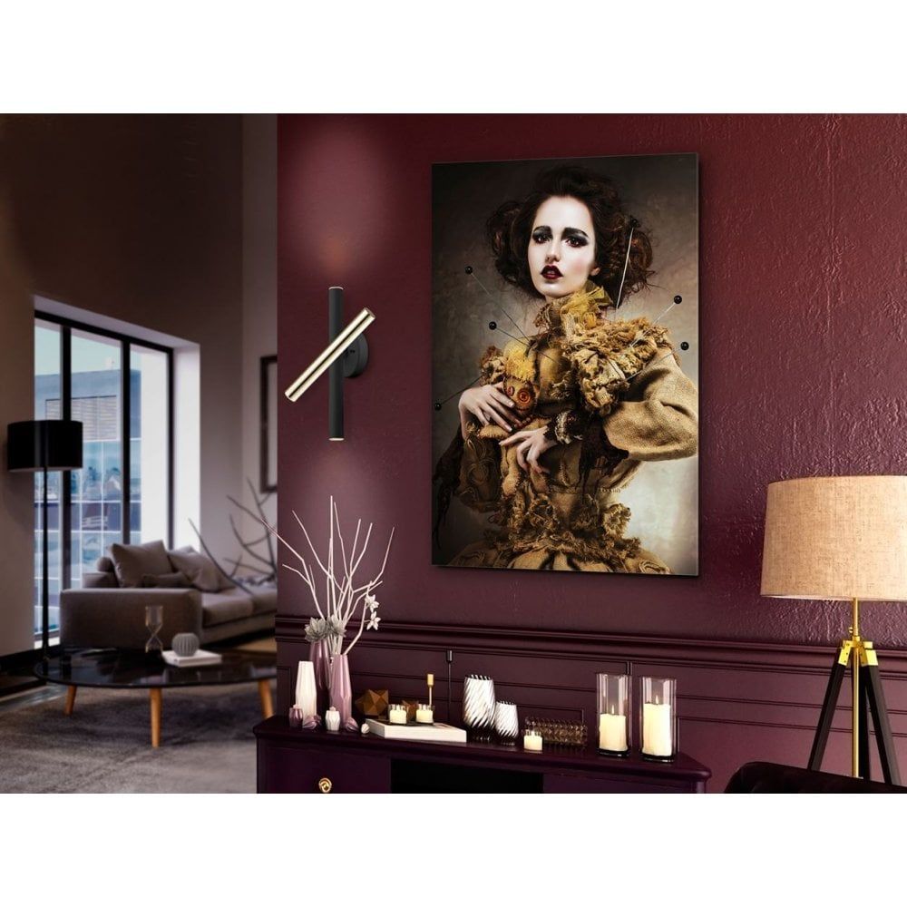 Schuller Varas 373845 | LED 3 Light Wall Lamp | Gold & Black