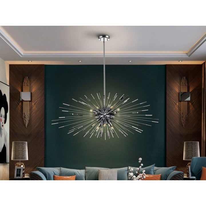 Schuller 381628 Evasion 9 Light Pendant Light Chrome