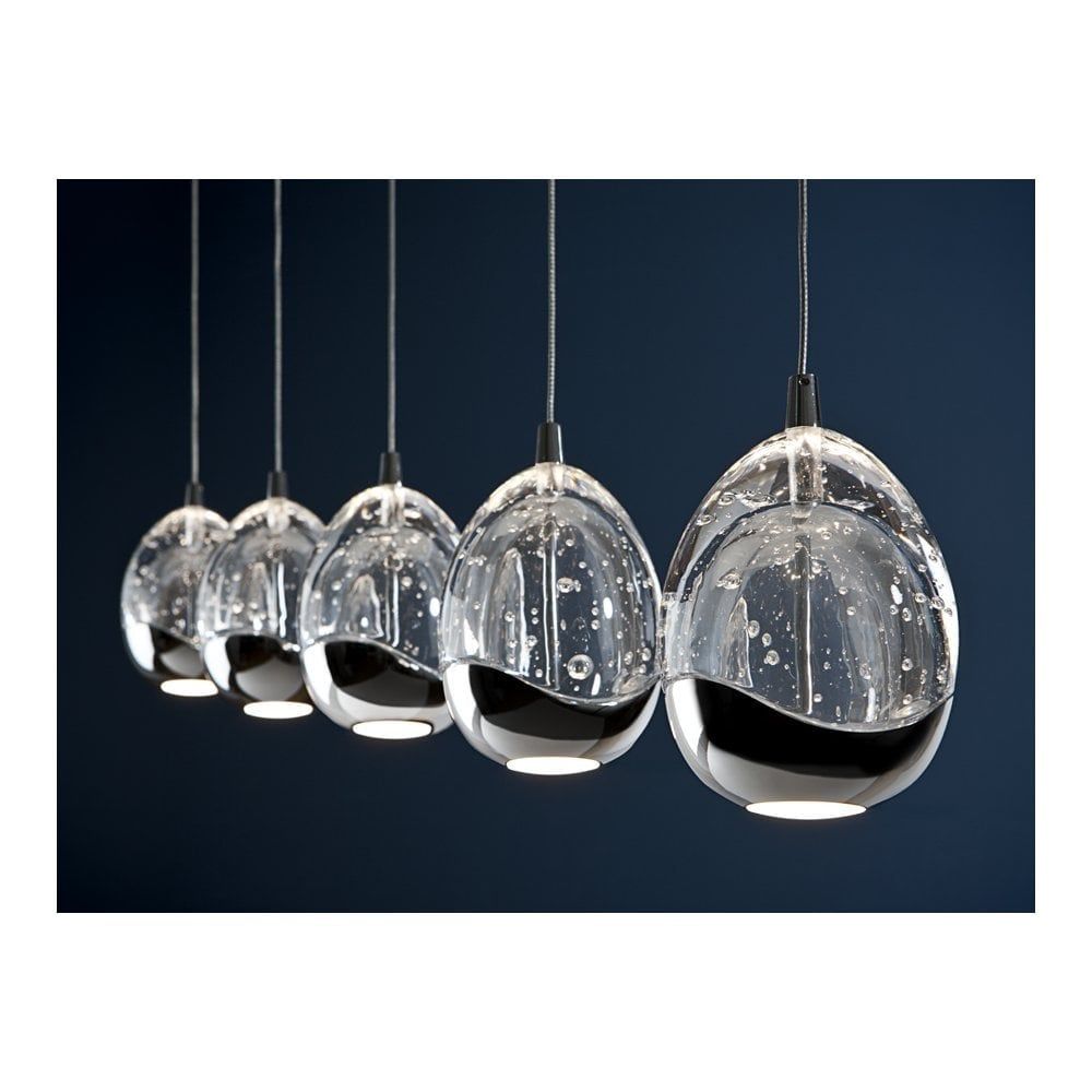 Schuller 783618 Rocio 5 Light LED Bar Pendant Chrome Clear
