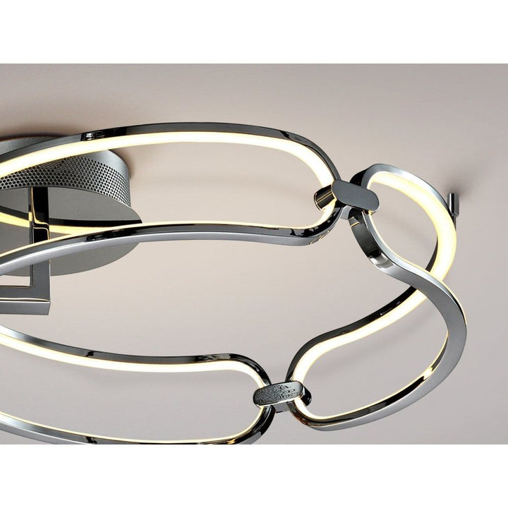 Schuller 786485 Colette LED Flush Ceiling Light Chrome Opal