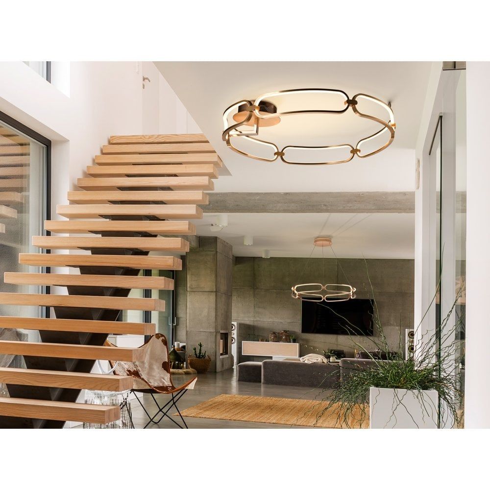 Schuller 786508 Colette LED Flush Ceiling Light Golden Opal
