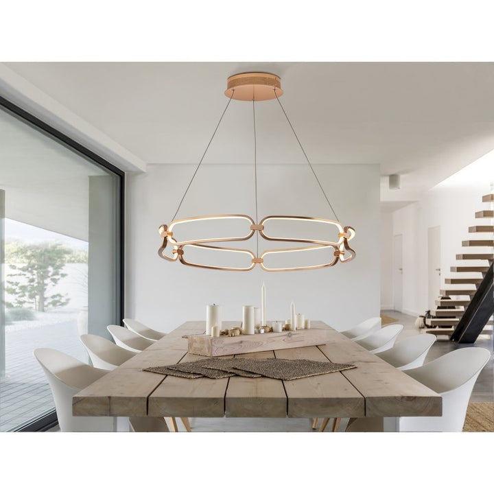 Schuller 786966 Colette LED Pendant Rose Gold Opal