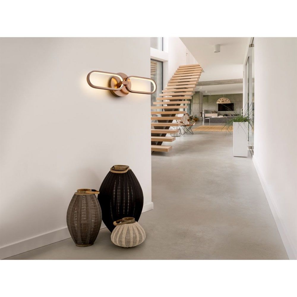 Schuller 787017 Colette LED 2 Light Wall Light Rose Gold