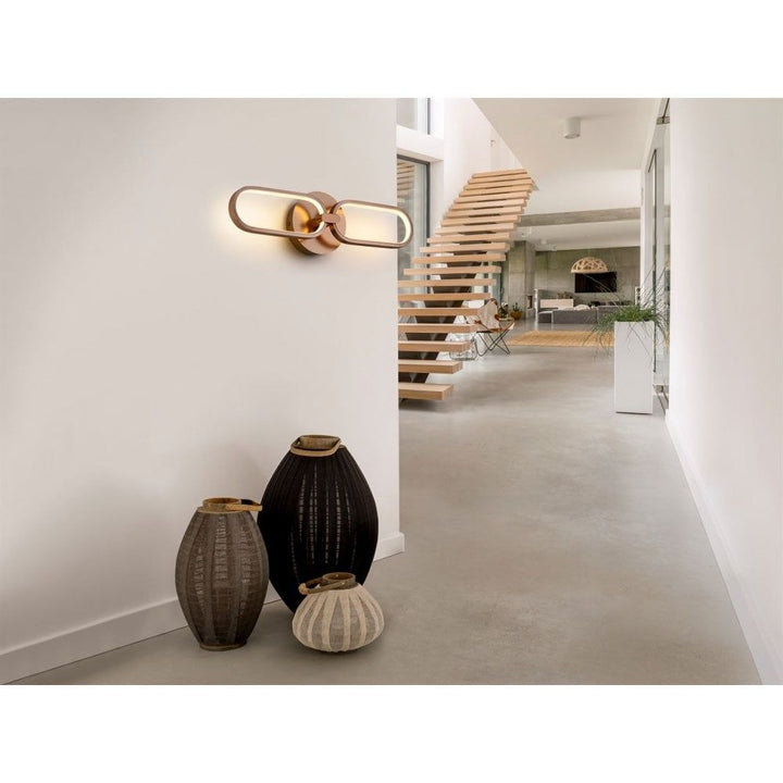 Schuller 787017 Colette LED 2 Light Wall Light Rose Gold