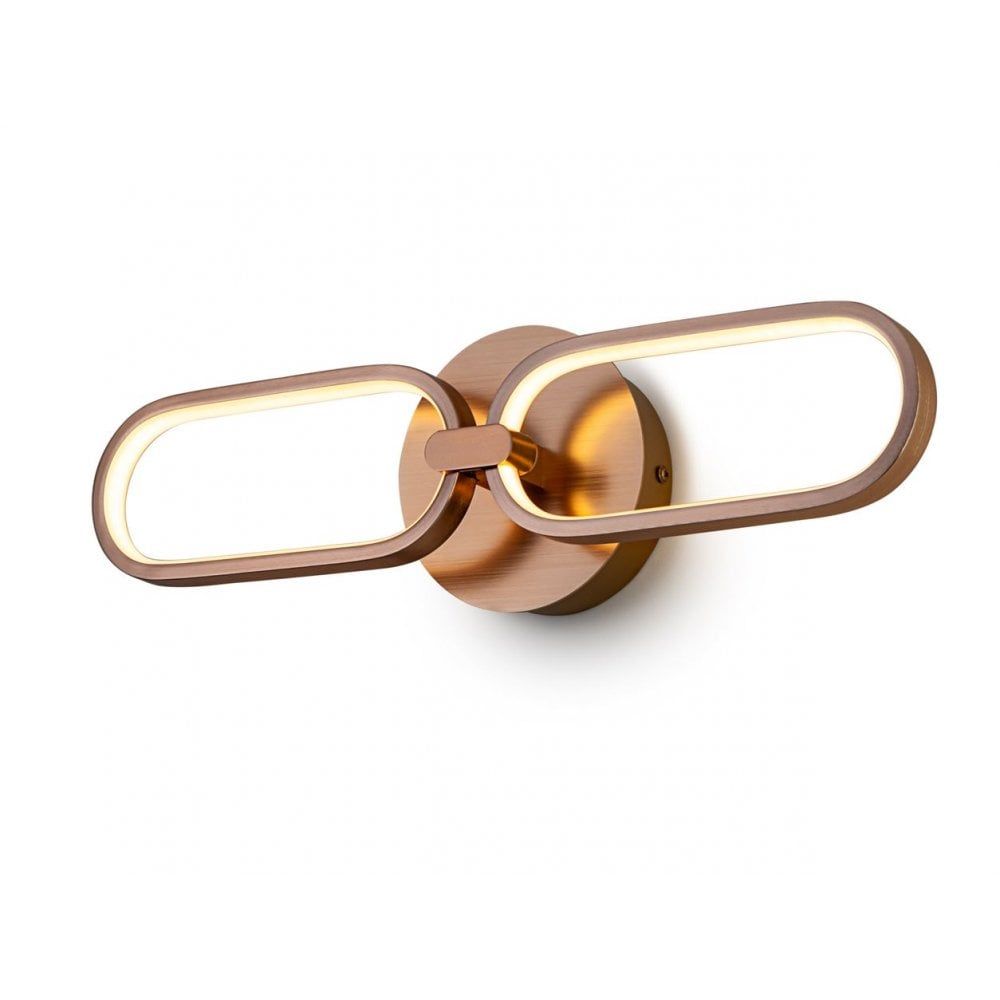 Schuller 787017 Colette LED 2 Light Wall Light Rose Gold
